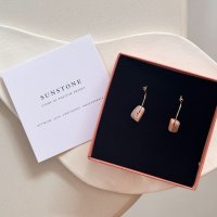 Oorbellen 'Pure' Sunstone