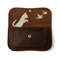 Portemonnee Cat chase Medium Donkerbruin