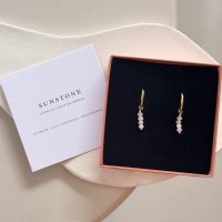 Oorbellen 'Fine' Sunstone