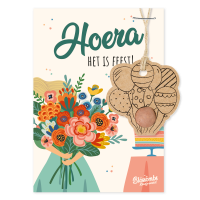 Hoera Feest! - Blossombs Kaartje