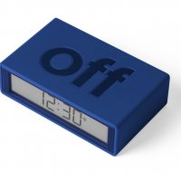 Wekker Flip Classic 'On/Off' Donkerblauw