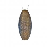 Lampion Lang Ovaal - 20cm Paisley-Goud