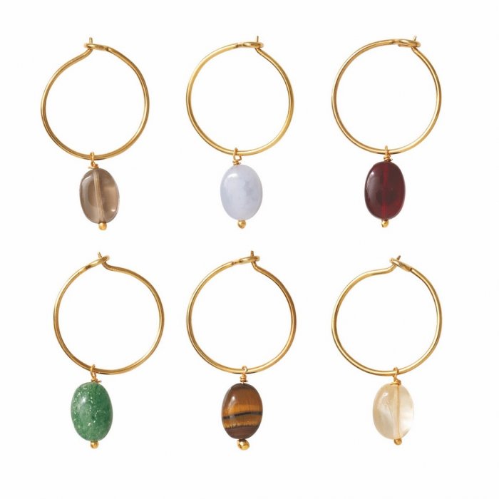 Glasmarkers gemstone - set/6